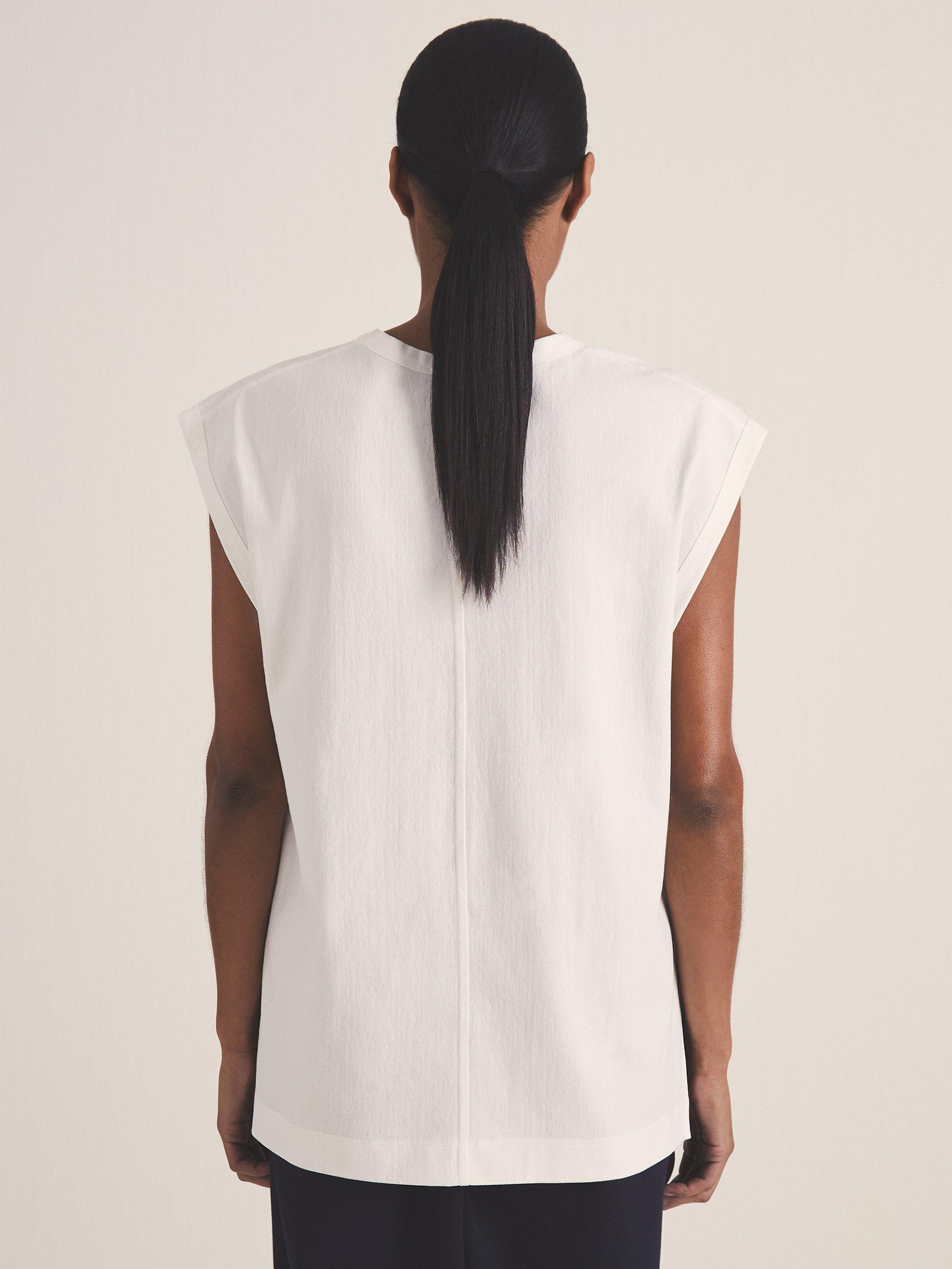Product image 2 of 5, which shows Reiss Les 100 Ciels Dylan Tank Top, White, XS