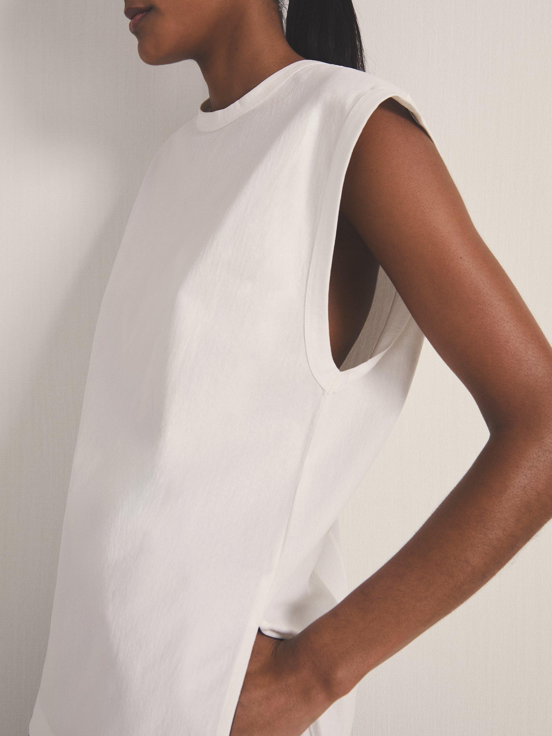 Product image 5 of 5, which shows Reiss Les 100 Ciels Dylan Tank Top, White, XS