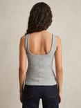 Reiss Lara Tank Top, Grey Marl