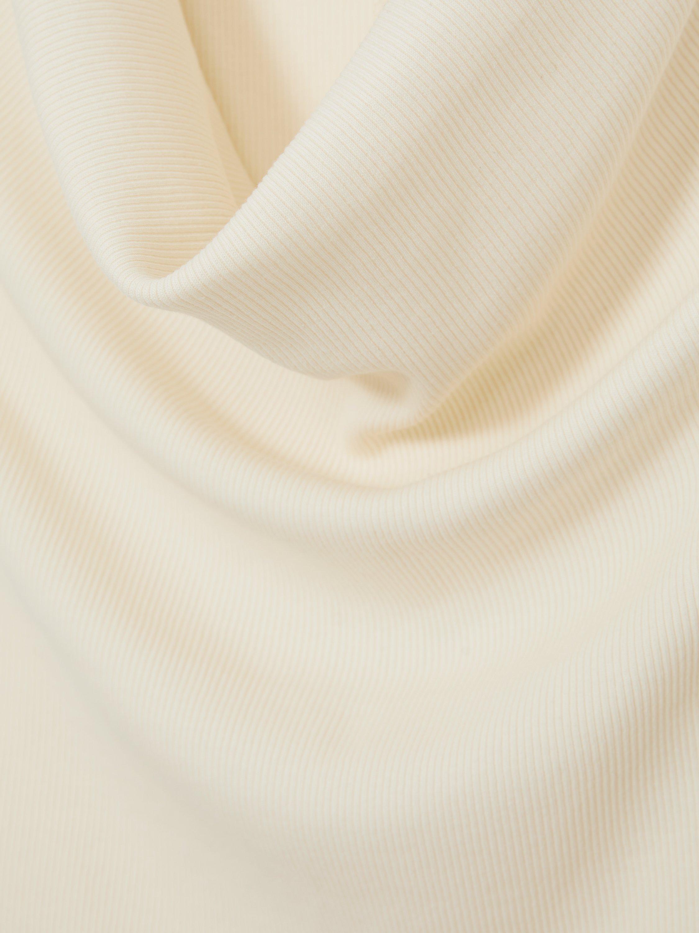 Product image 6 of 6, which shows Reiss Lyra Ribbed Cowl-Neck Vest, Ivory, XS