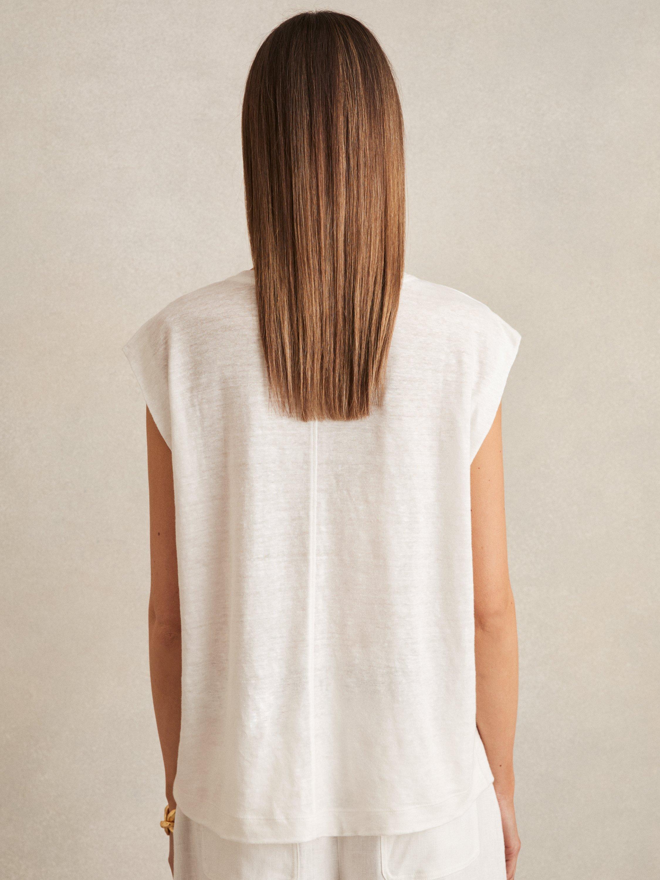 【海外限定】REISSTシャツ☆Mara Cap Sleeve Pure Linen T-Shirt Reiss Mara Cap Sleeve Pure Linen T-Shirt