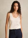 Reiss Ruby Silk Blend Front Vest Top, White