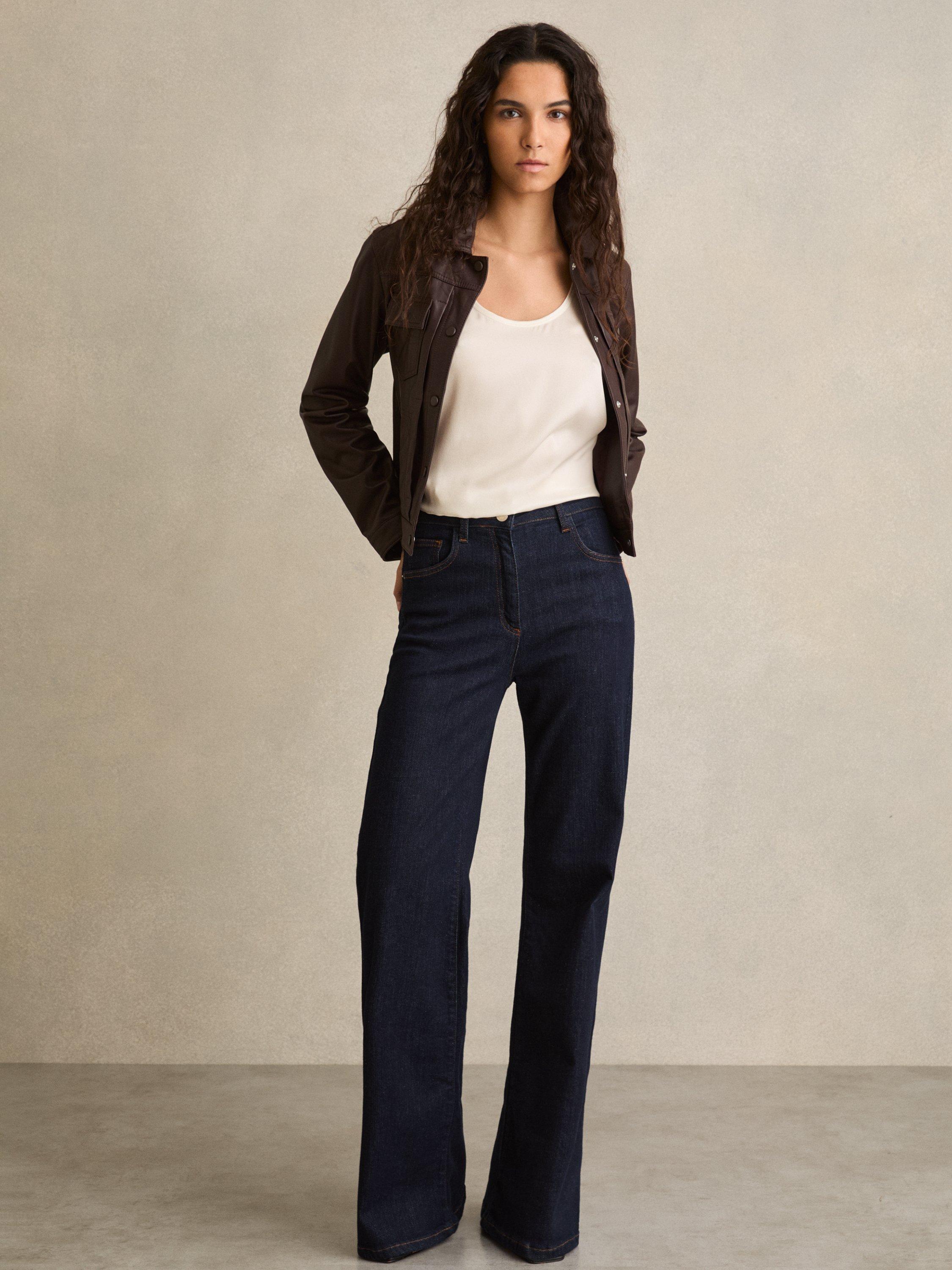 Product image 4 of 5, which shows Reiss Ruby Silk Blend Front Vest Top, White, XS