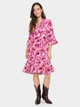 Saint Tropez Eda Floral Tiered Dress, Pink/Multi