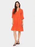 Saint Tropez Eda Plain Tiered Dress, Orange