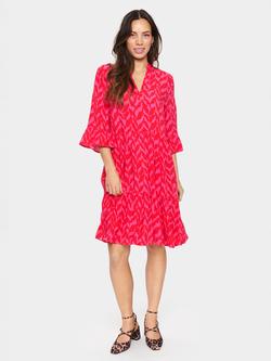 Saint Tropez Eda Abstract Tiered Dress, Pink/Multi, Pink/Multi