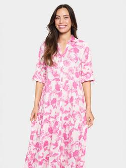 Saint Tropez Zus Floral Maxi Dress - view 2, Pink/White
