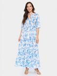 Saint Tropez Zus Floral Maxi Dress, Blue/White