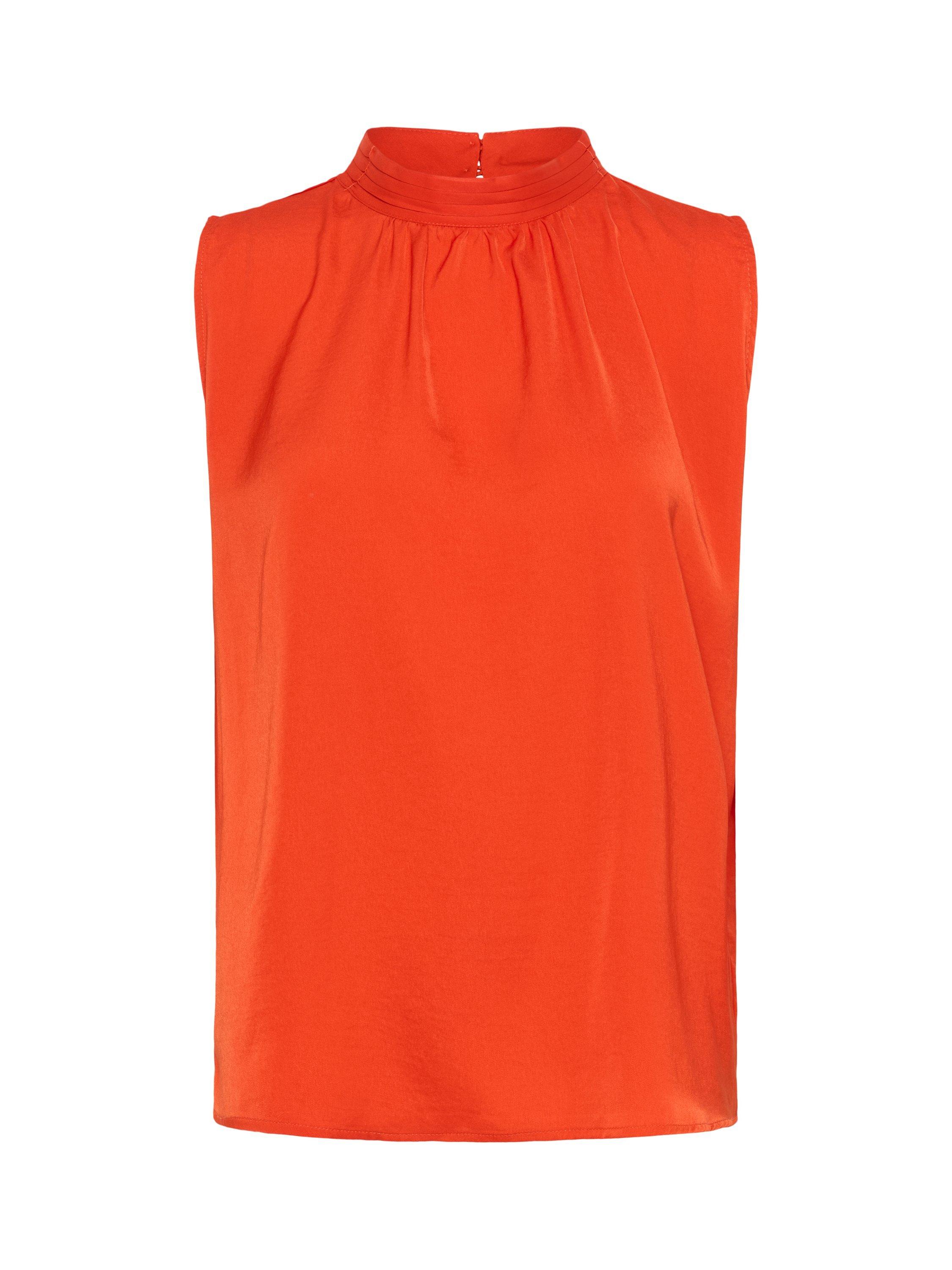 Product image 1 of 2, which shows Saint Tropez Aileen High Neck Sleeveless Top, Orange, XXL