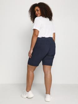 KAFFE Curve Nana Tie Waist Shorts - view 2, Midnight Marine