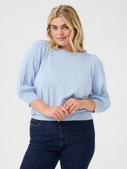 KAFFE Curve Loni Knit Jumper, Blue, Blue