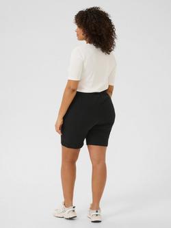 KAFFE Curve Nana Tie Waist Shorts - view 2, Black Deep