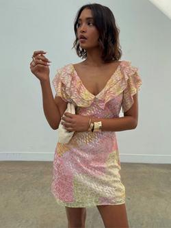 Never Fully Dressed Tilda Jacquard Mini Dress, Multi, Multi