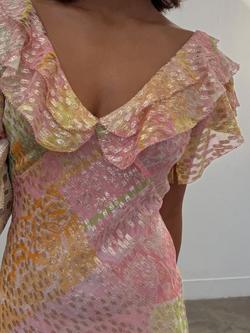 Never Fully Dressed Tilda Jacquard Mini Dress, Multi - view 2, Multi