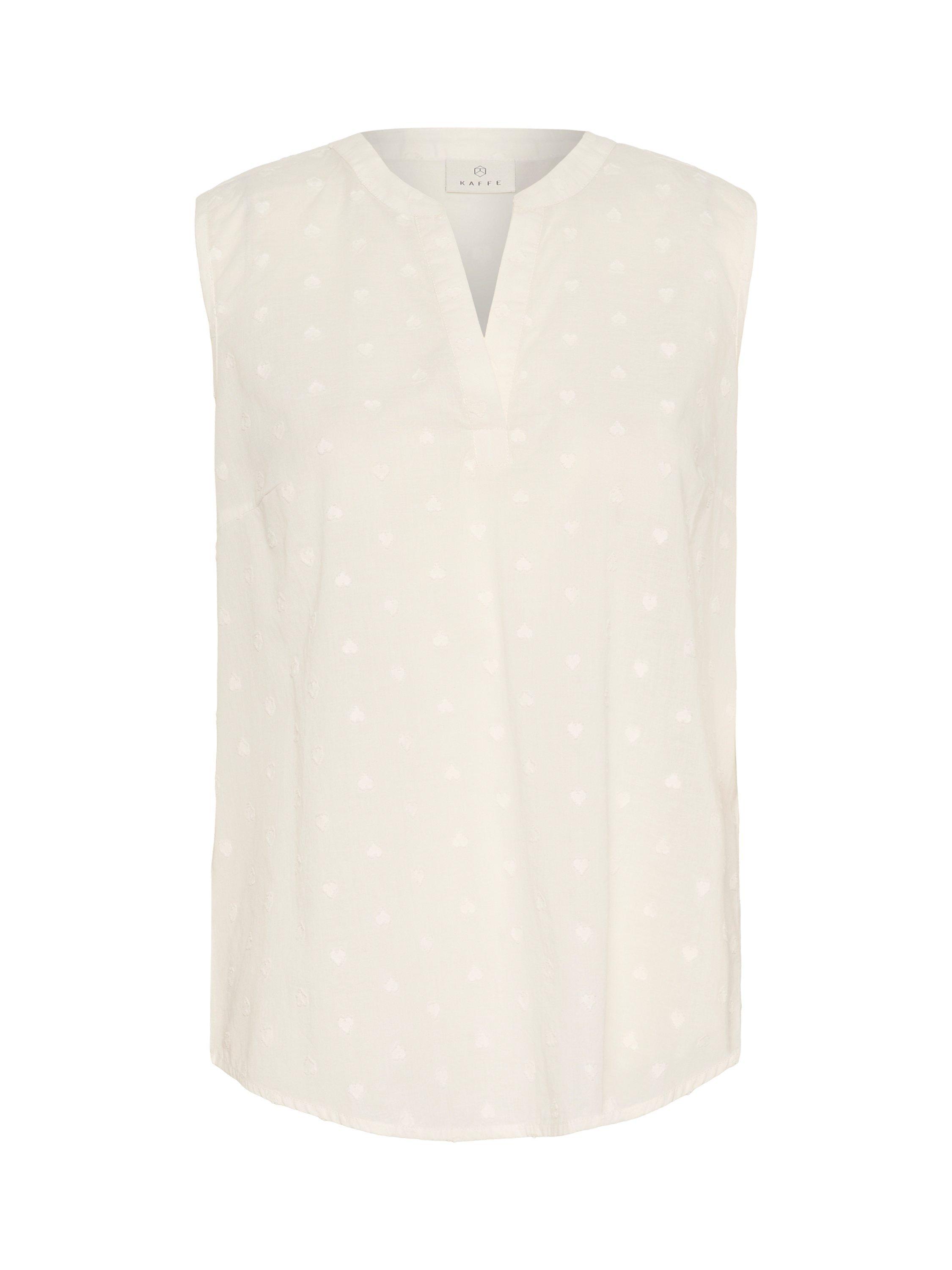 Product image 4 of 5, which shows KAFFE Jolia Sleeveless Top, Chalk, 8