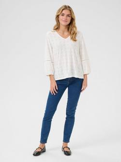 KAFFE Tyra Broderie Anglaise Top - view 2, White