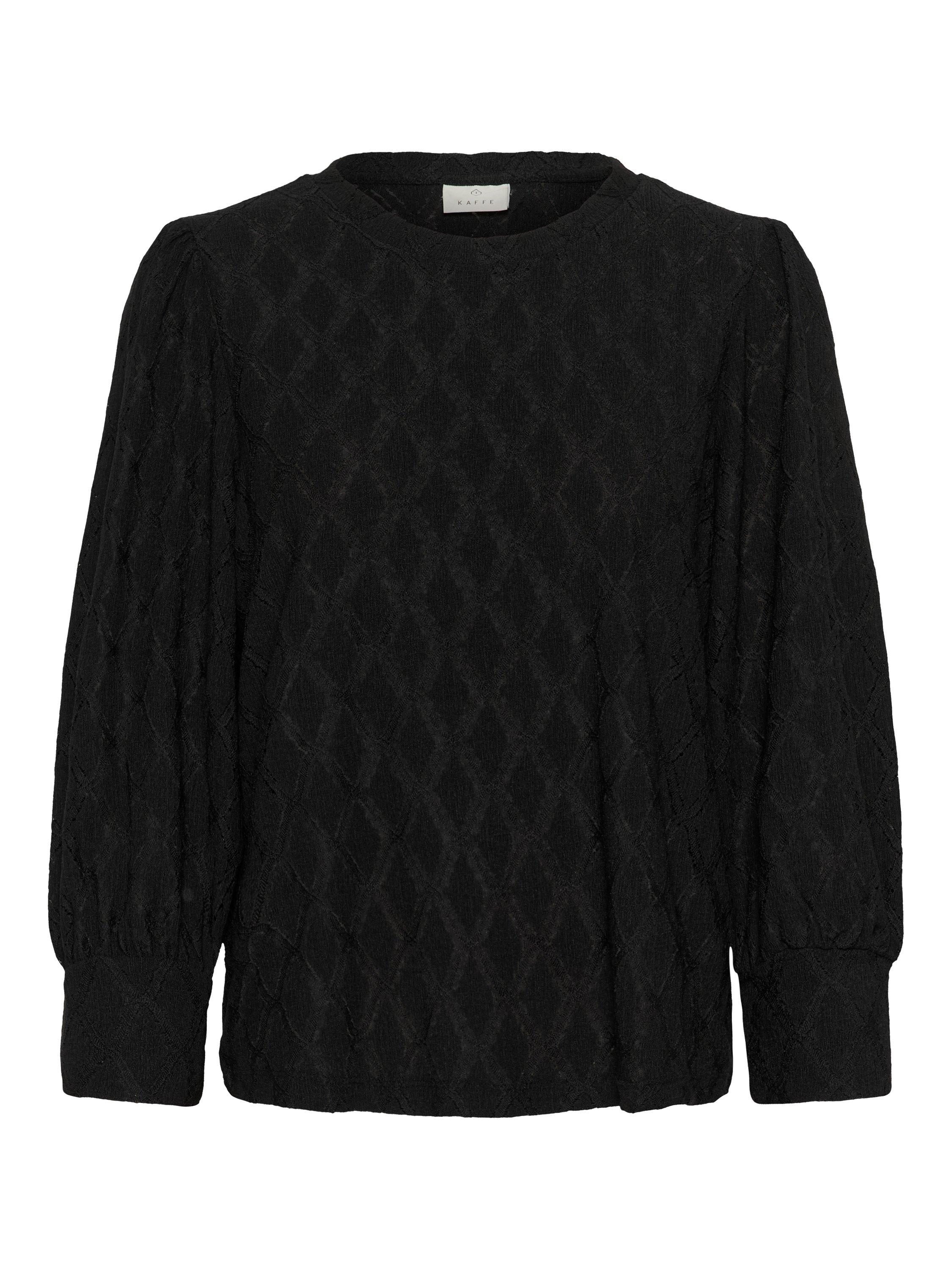 Product image 4 of 5, which shows KAFFE Tio Lace Blouse, Black, XS