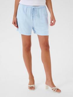 KAFFE Milia Drawstring Waist Shorts, Mid Blue