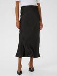 KAFFE Molly Satin Midi Skirt