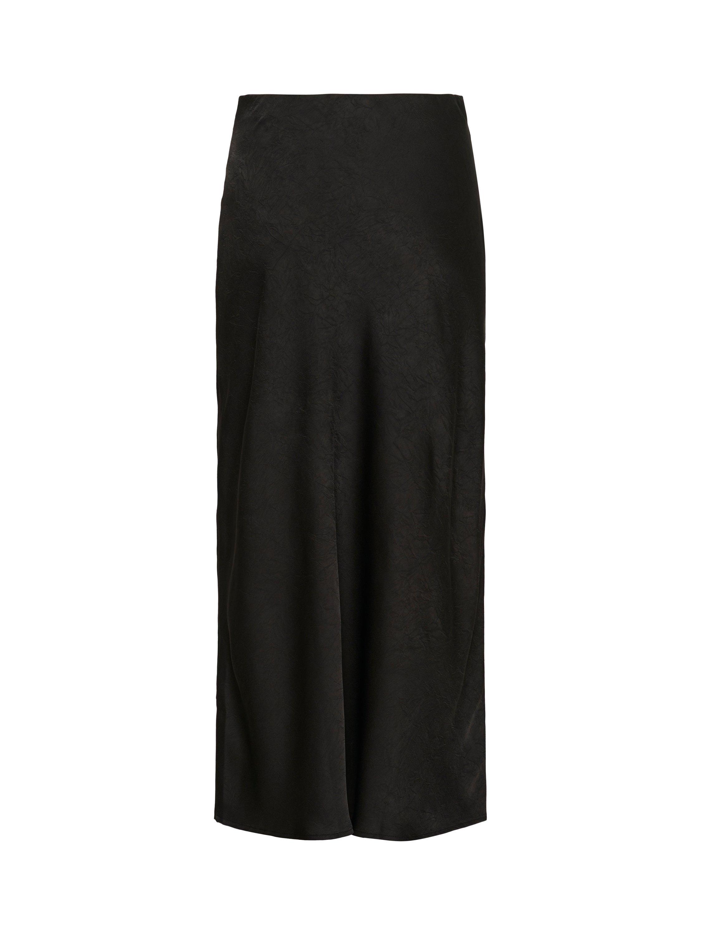 Product image 5 of 5, which shows KAFFE Molly Satin Midi Skirt, Black, 8