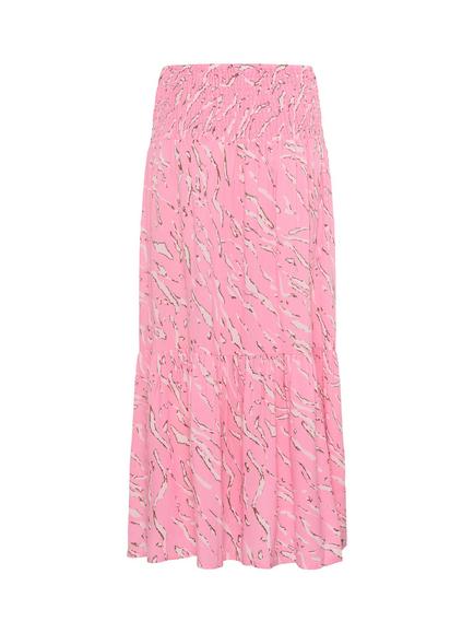 KAFFE Abstract Smock Maxi Skirt, Mid Pink - view 2, Mid Pink