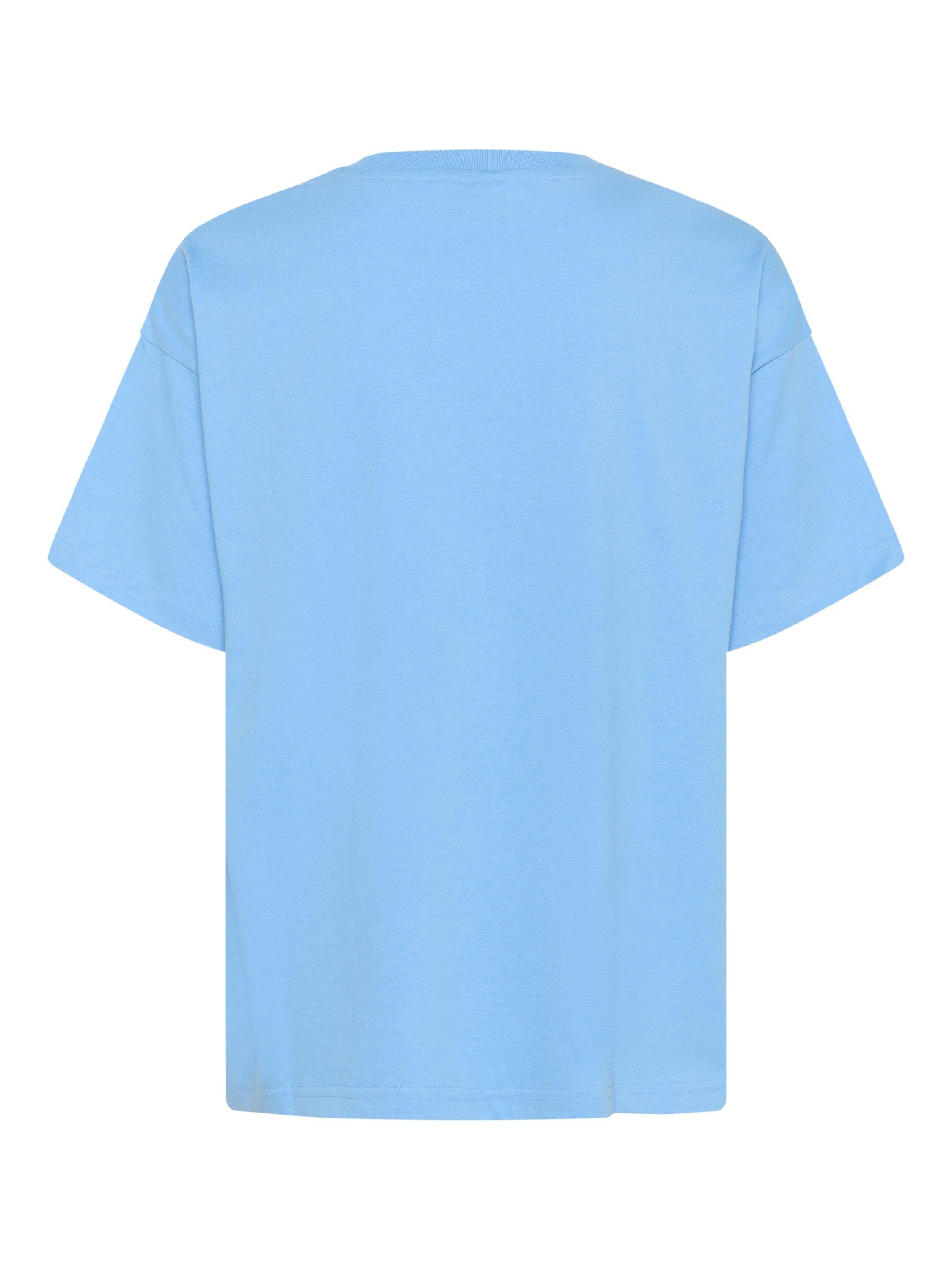 Product image 2 of 2, which shows KAFFE Freja T-Shirt, Mid Blue, XS
