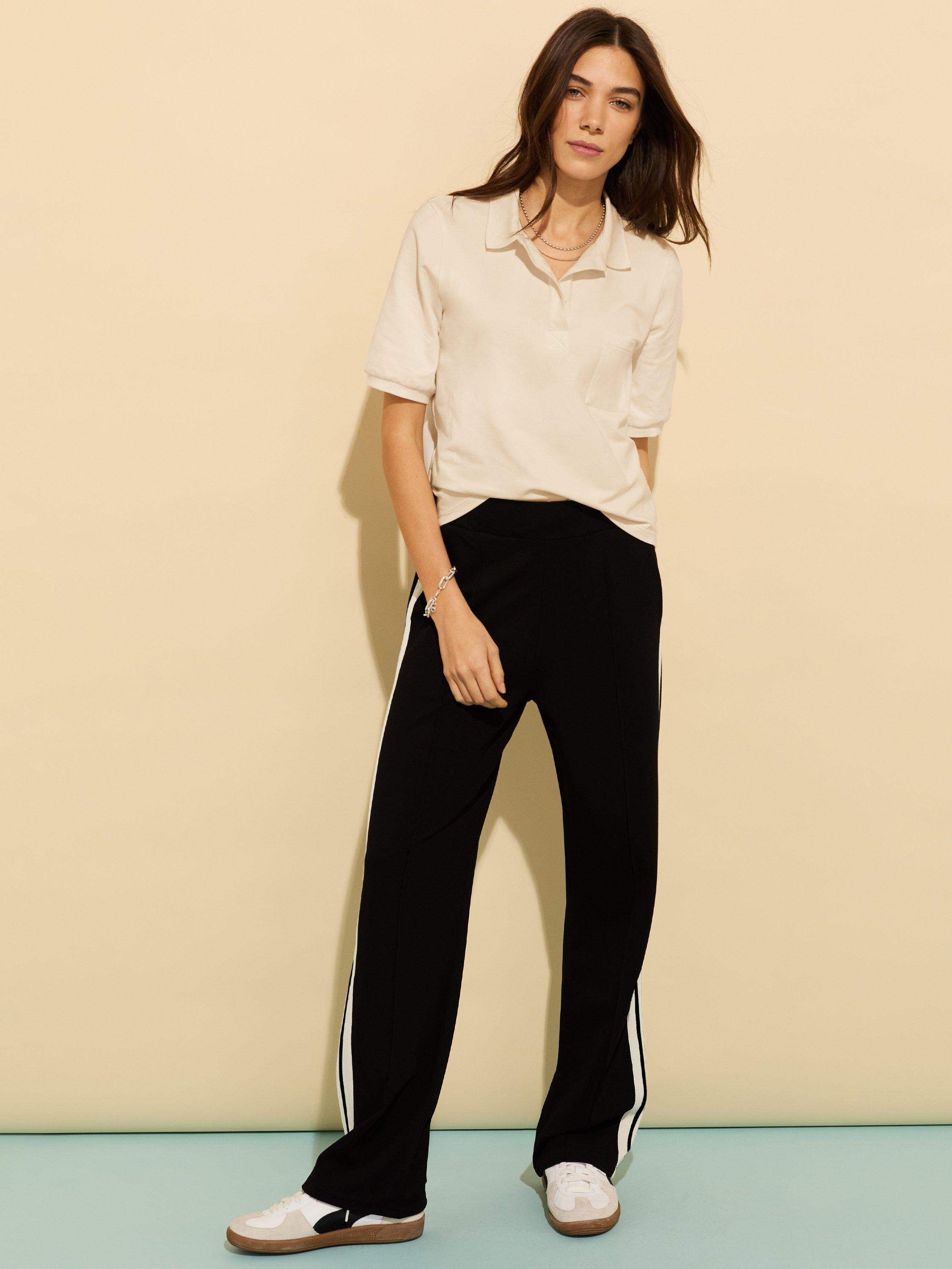 Product image 2 of 4, which shows Baukjen Cassidy Organic Cotton Rich Polo Shirt, Cream, 6