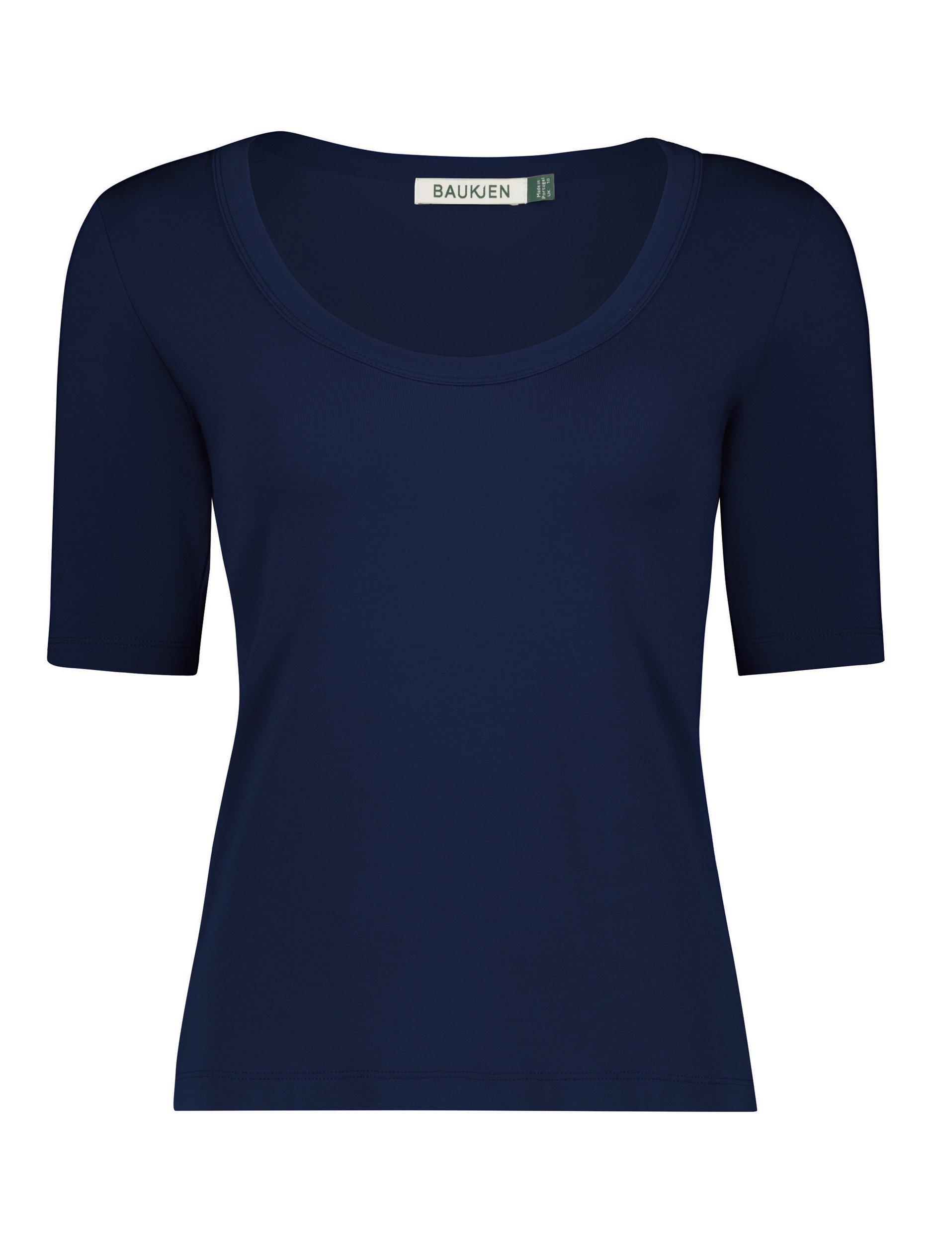 Product image 4 of 4, which shows Baukjen Essentials Scoop Neck Top, Deep Indigo, 6