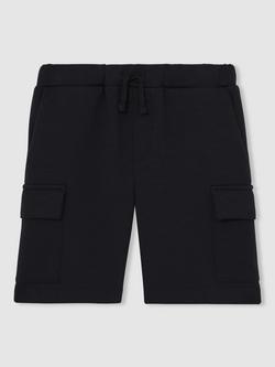 Reiss Kids' Oliver Cargo Shorts, Navy - view 2, Navy