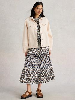 White Stuff Camille Organic Cotton Denim Jacket, Natural, Natural