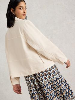 White Stuff Camille Organic Cotton Denim Jacket, Natural - view 2, Natural