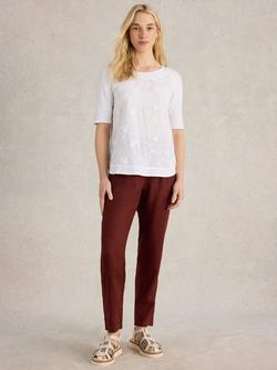 White Stuff Weaver Organic Broderie Cotton Top, White