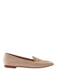 Jones Bootmaker Sicily Leather Snake Print Toe Ballerina Pumps, Beige