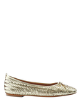 Jones Bootmaker Stephanie Leather Woven Ballerina Pumps