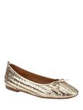 Jones Bootmaker Stephanie Leather Woven Ballerina Pumps