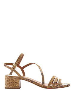 Jones Bootmaker Ginette 2 Leather Heeled Strappy Sandals, Neutral, Neutral