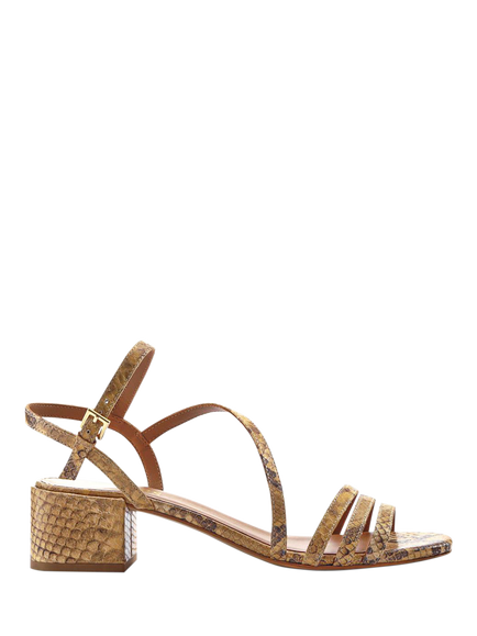 Jones Bootmaker Ginette 2 Leather Heeled Strappy Sandals, Neutral, Neutral