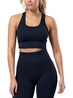 Gym+Coffee Lotus Low-Support Bra, Black