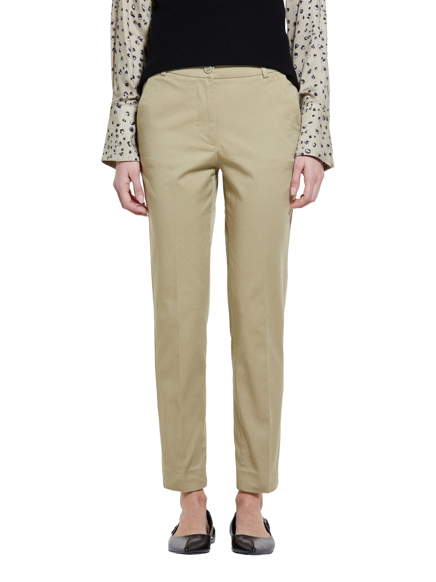 Product image 1 of 3, which shows SISLEY Regular Fit Chino Trousers, Green, 16