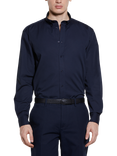 SISLEY Cotton Blend Regular Fit Shirt, Blue