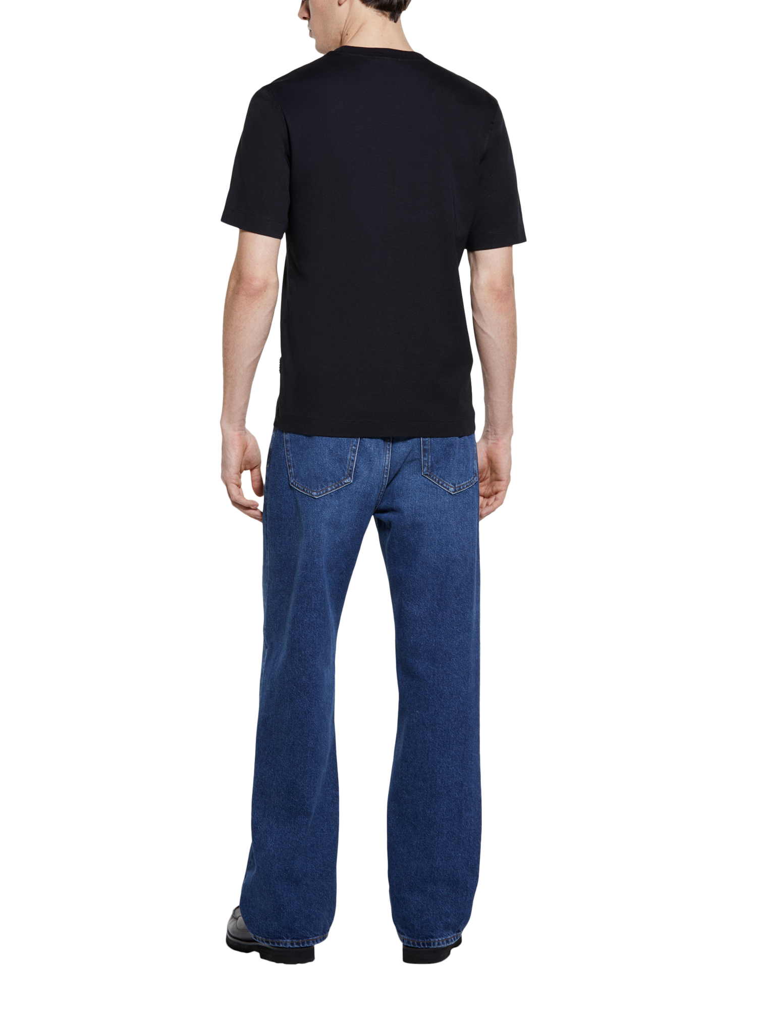 Product image 2 of 5, which shows SISLEY Regular Fit Cotton T-Shirt, Black, S