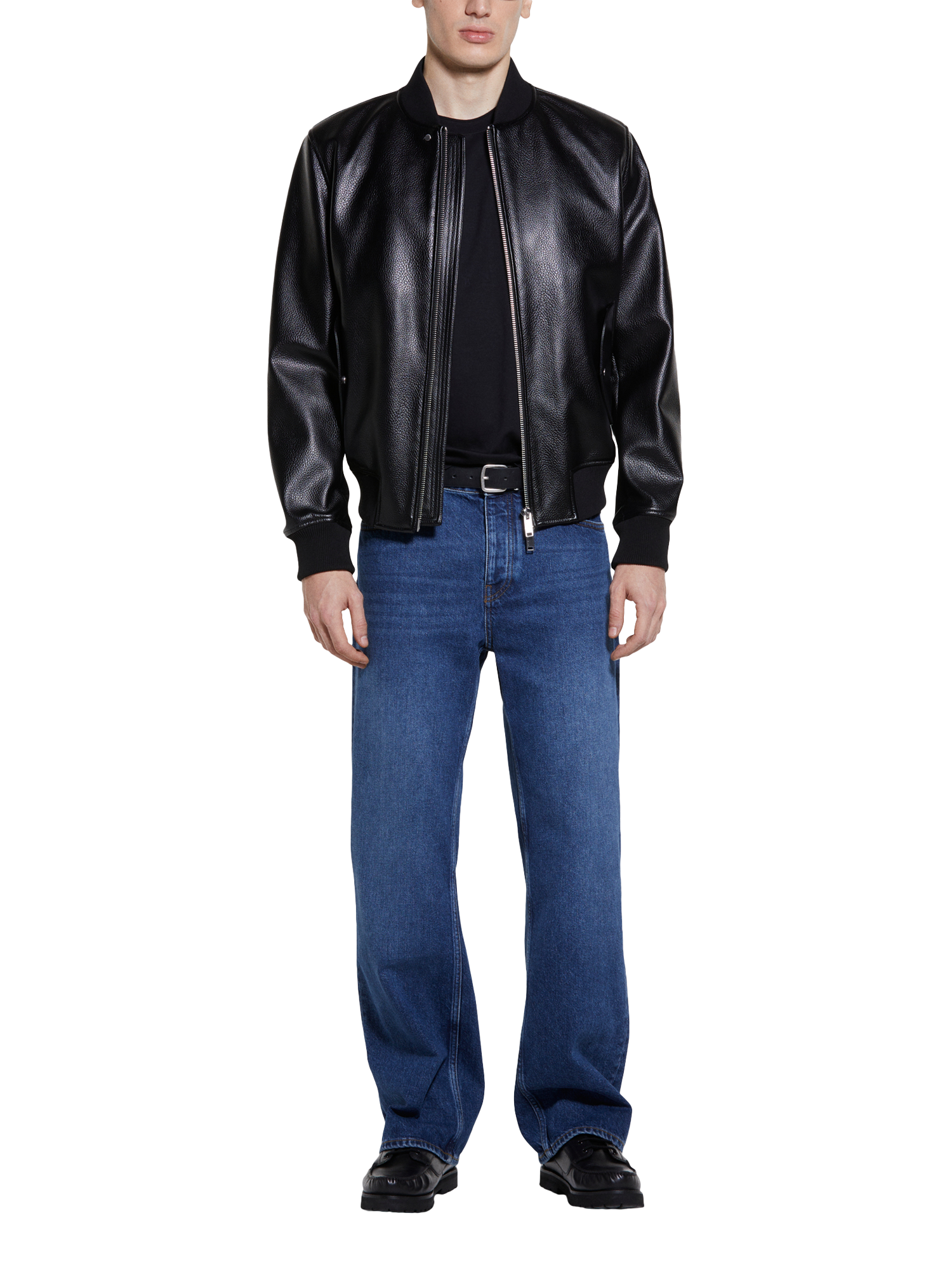 Product image 3 of 5, which shows SISLEY Regular Fit Cotton T-Shirt, Black, S