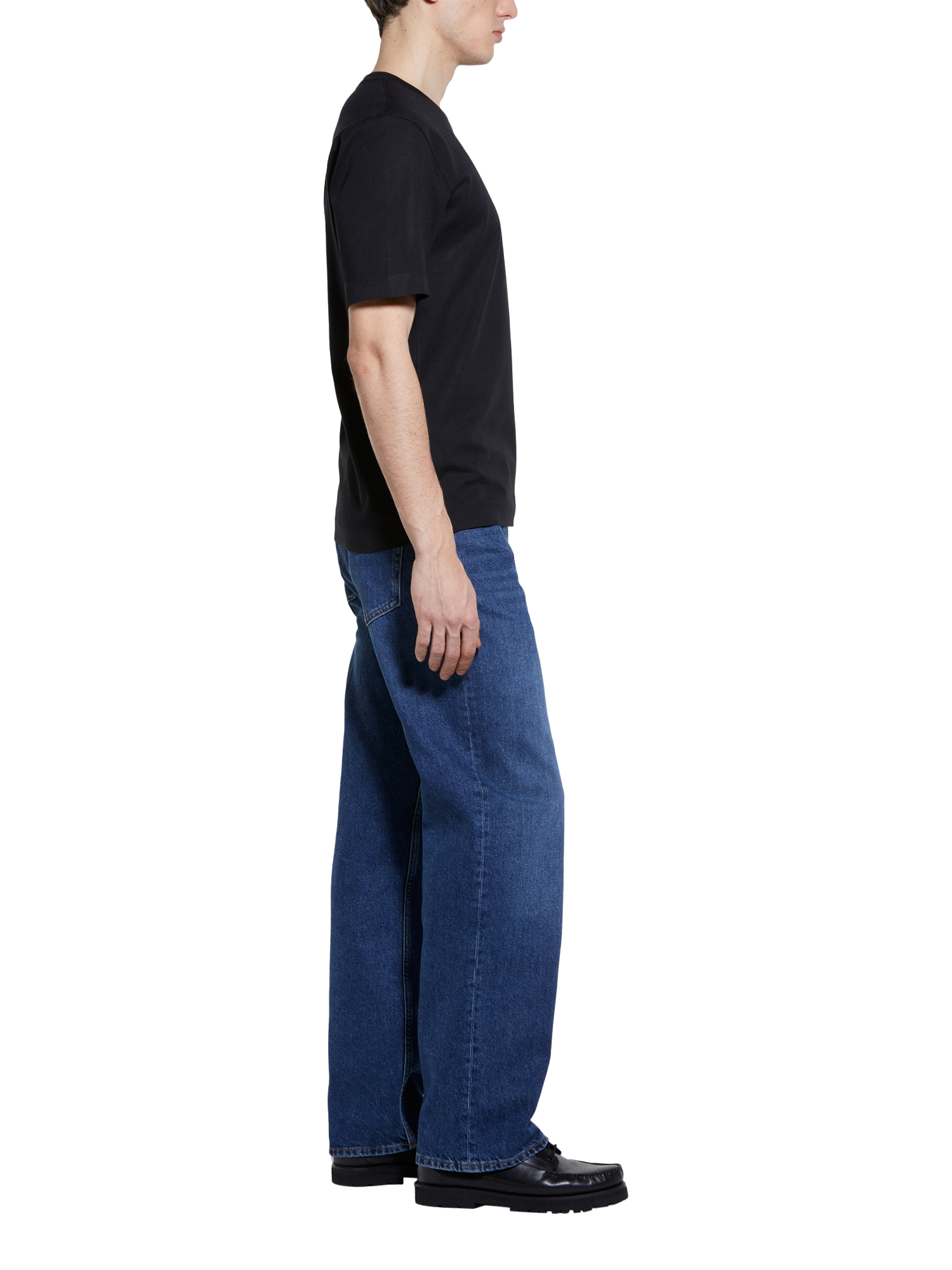 Product image 4 of 5, which shows SISLEY Regular Fit Cotton T-Shirt, Black, S