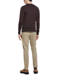 SISLEY Regular Fit Crew Neck Jumper, Brown