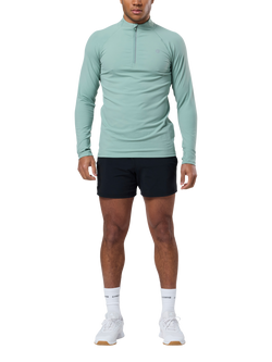 Gym+Coffee Relentless Slim Fit 1/4 Quarter Zip Midlayer Top - view 2, Summer Green