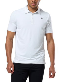 Gym+Coffee Coffee Polo Shirt, Ultra White