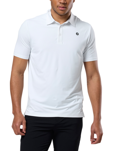 Gym+Coffee Coffee Polo Shirt, Ultra White