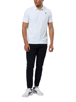 Gym+Coffee Coffee Polo Shirt - view 2, Ultra White