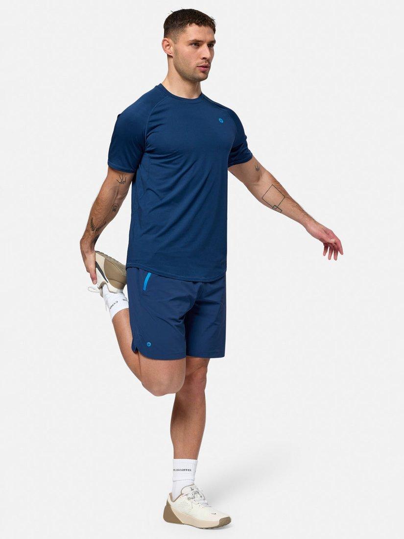 Product image 5 of 6, which shows Gym+Coffee Relentless T-Shirt, Petrol Blue, S