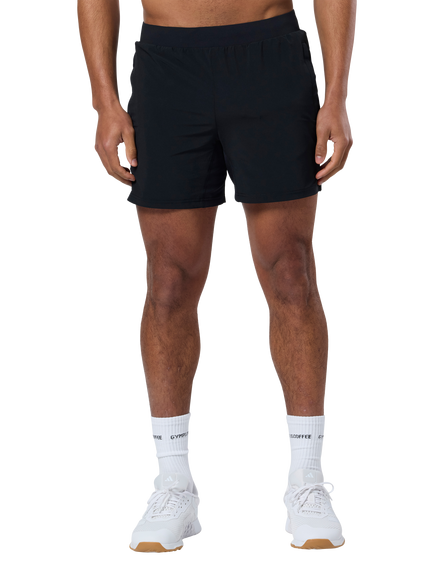 Gym+Coffee Essential 6" Shorts, Black, Black